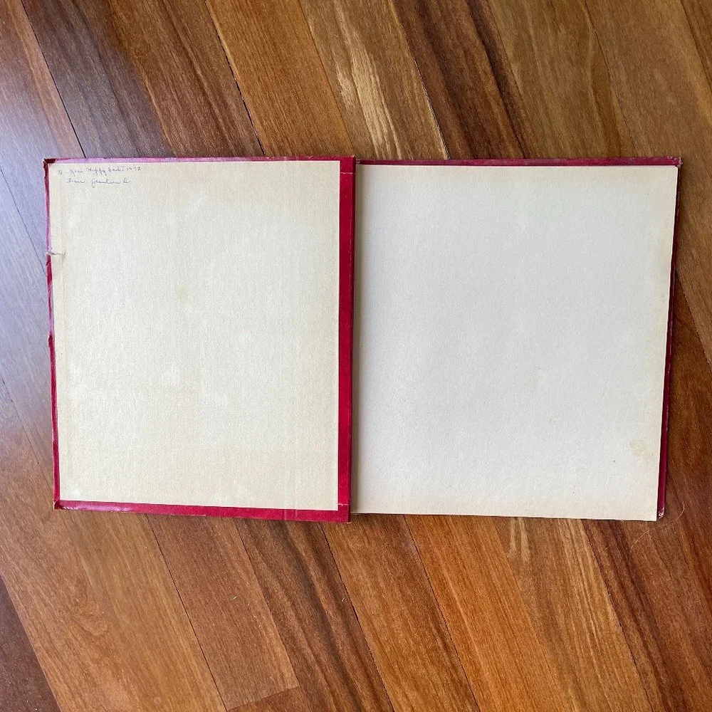 Vintage Red Photograph Scrapbook Album